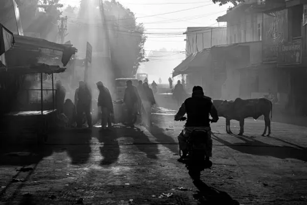 Morning Street Rays, wall art by Rajarshi Bhattacharjee