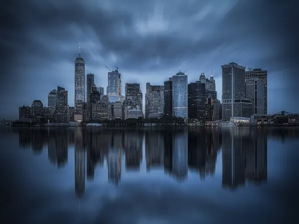 Night City Reflections, wall art by Pablo Mauriz