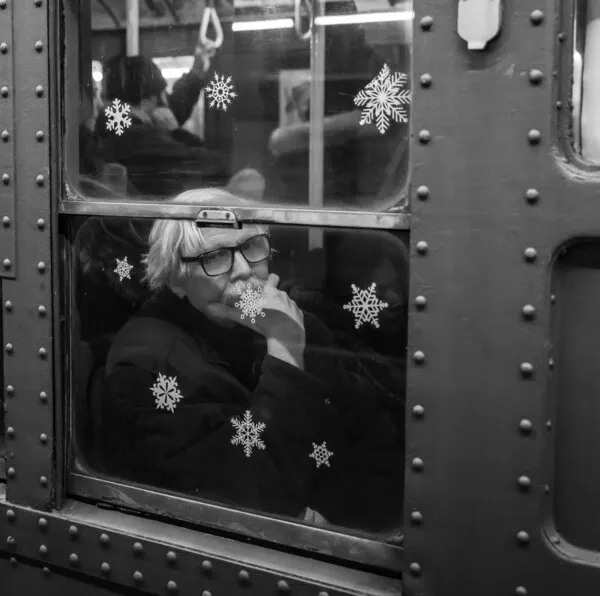 Pensive Subway Snowflake, wall art by Tong Zhang