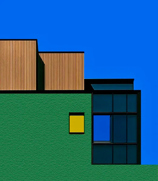 Vibrant Building Forms, wall art by Arnon Orbach