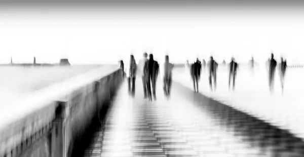 Abstract Pier People, wall art by Angelika Vogel