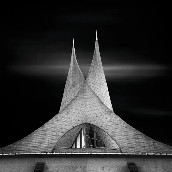 Geometric Spires Dark Sky, wall art by Karol Važan