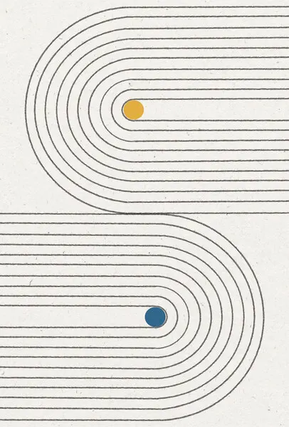 Binary Circles, wall art by THE MIUUS STUDIO