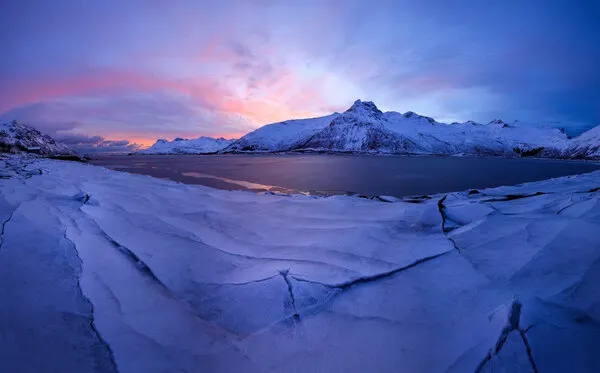 Frozen Coast Twilight Glow, wall art by Paulo Nogueira