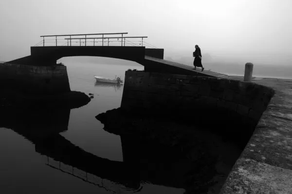 Misty Morning Bridge Walk, wall art by J. Pedro Martins