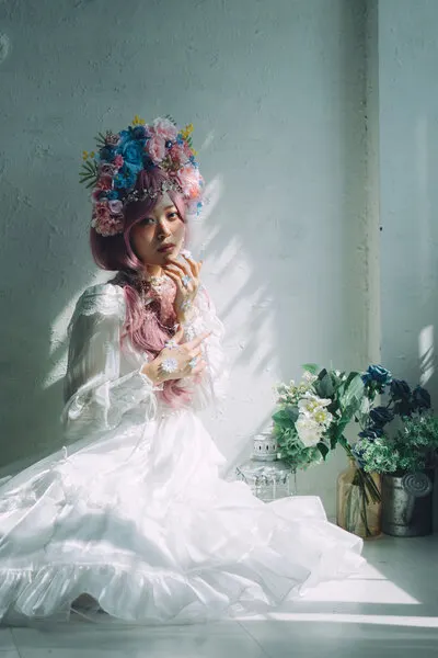 Ethereal Floral Portrait, wall art by h112o1