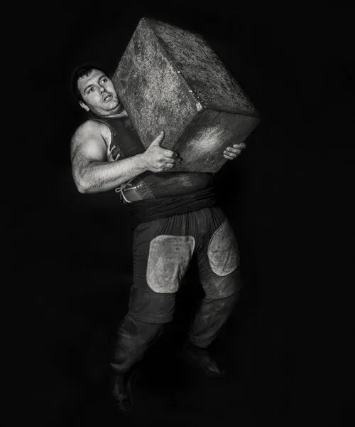 Strongman's Heavy Lift, wall art by Juan Antonio Palacios