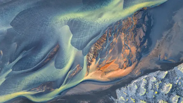 Colorful Glacial Delta, wall art by Willa Wei