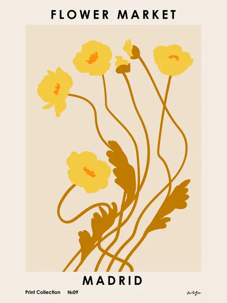 Flower Market. Madrid, wall art by NKTN