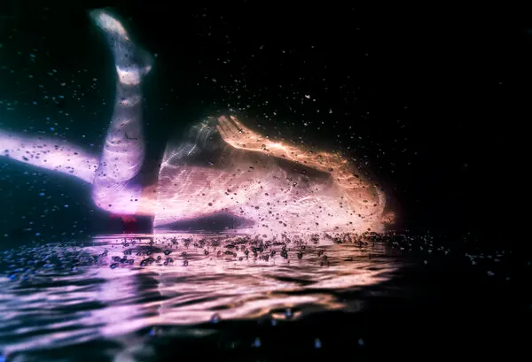 Ethereal Swimmer in Water, wall art by Petr Kleiner
