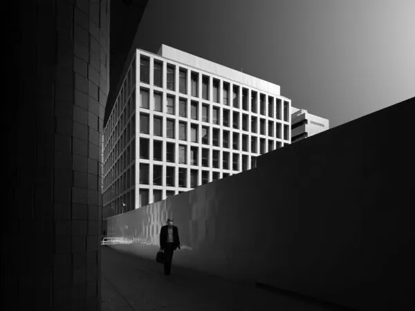Man In Urban Shadow, wall art by Yasuhiro Takachi