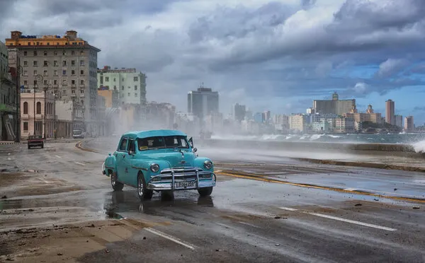 Havana Classic Car Storm, wall art by Tali Stein