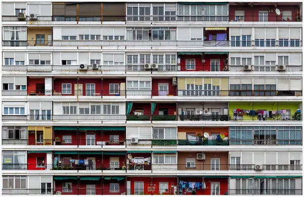 Colorful Apartment Facade, wall art by Alfonso Novillo