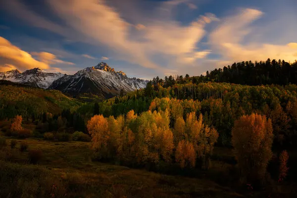 Golden Autumn Mountains, wall art by Johnny Zhang