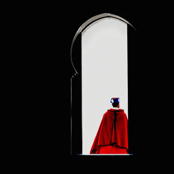 Man In Red Archway, wall art by Patrick Compagnucci