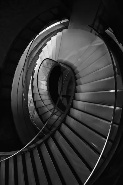 Geometric Spiral Staircase, wall art by Jeffrey Wong