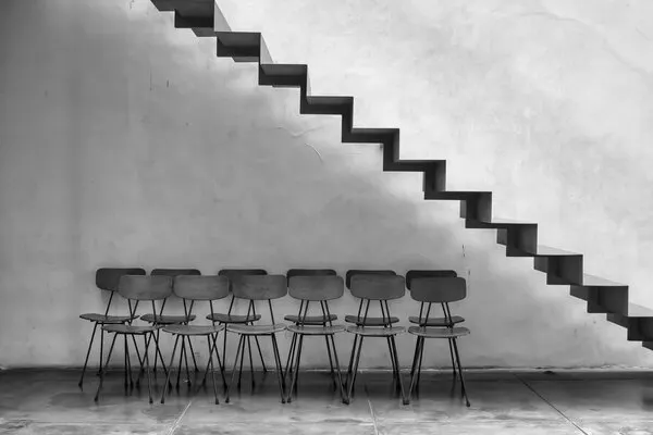 Modern Chairs Staircase, wall art by Ugur Erkmen