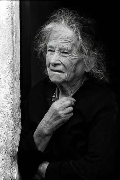 Pensive Old Woman, wall art by Eduardo Perez Sanchez