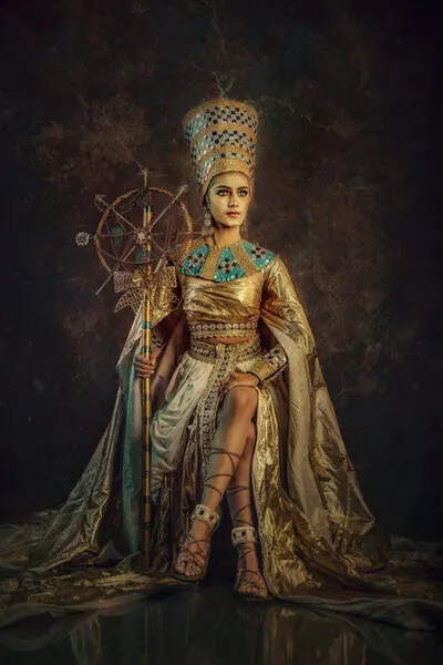 Golden Egyptian Queen, wall art by Ajar Setiadi