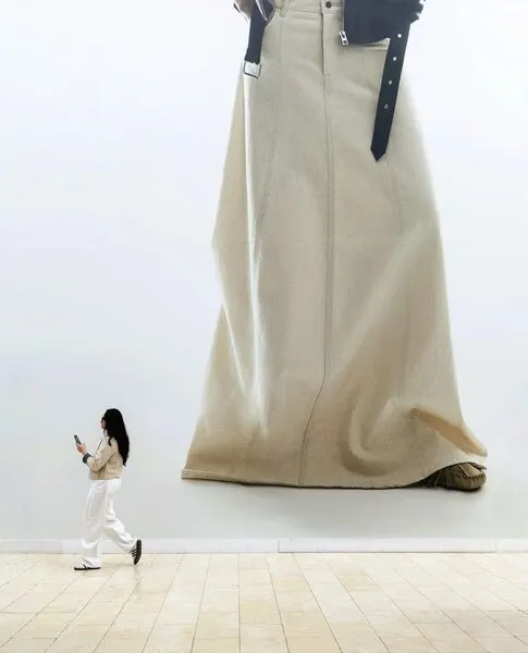 Woman and Giant Fashion, wall art by Jasmine Zhang