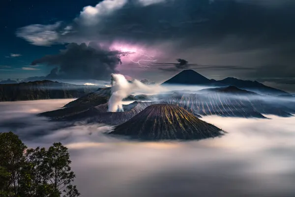 Erupting Volcano Lightning, wall art by Francesco Riccardo Iacomino