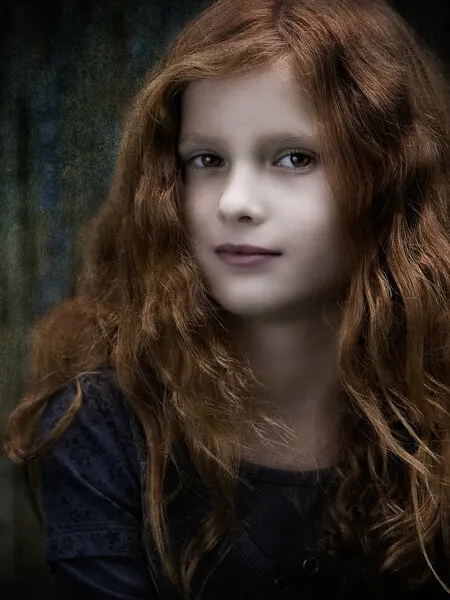 Pensive Redhead Girl, wall art by Jan Scheunders