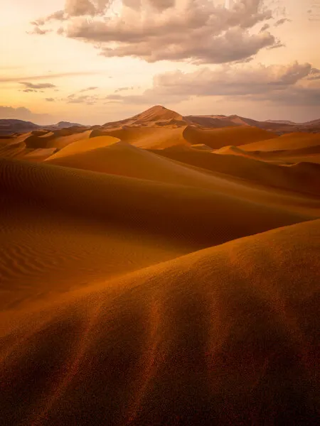 Golden Desert Dunes, wall art by Yezimao