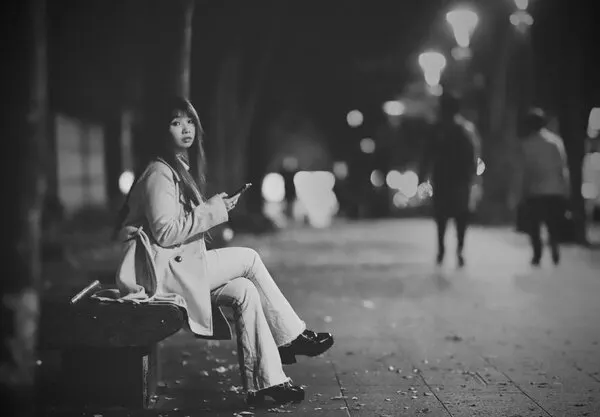 Urban Night Pensive Woman, wall art by Blue_Rose