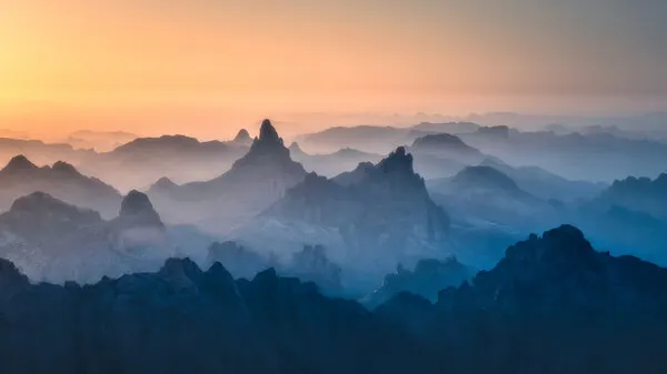 Majestic Misty Mountains, wall art by Willa Wei