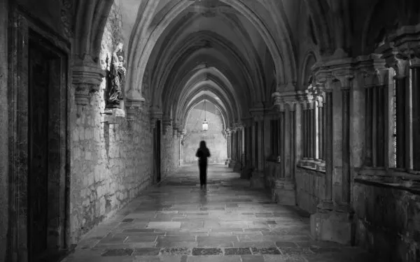 Mysterious Hallway Silhouette, wall art by Andy Dauer
