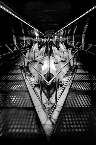 Modern Escalator Symmetry, wall art by Jeffrey Wong