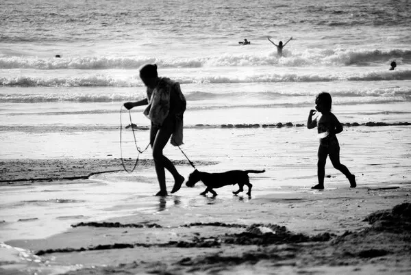 On the beach, wall art by Milena Seita