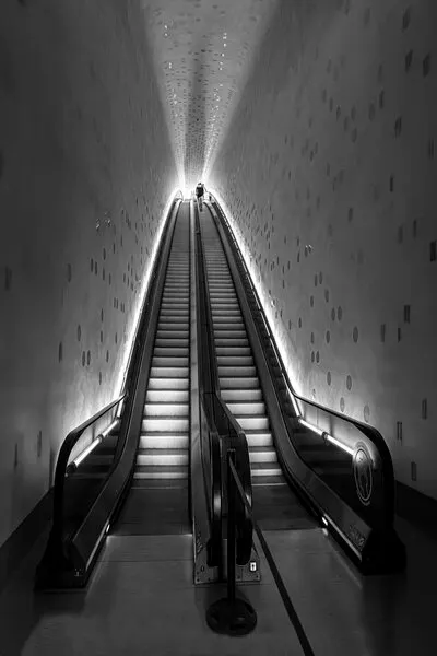 Long Escalator Ascent, wall art by Anita Martin AnnaPileaFotografie