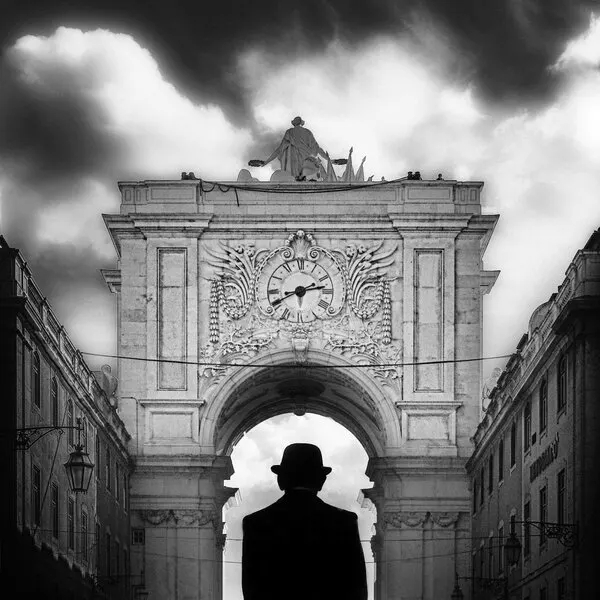 Mysterious Man Under Arch, wall art by Josefina Melo