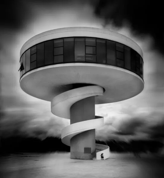 Dramatic Spiral Building, wall art by Carlos Pardo