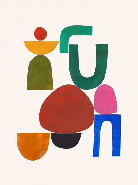 Colorful Abstract Shapes, wall art by Ejaaz Haniff