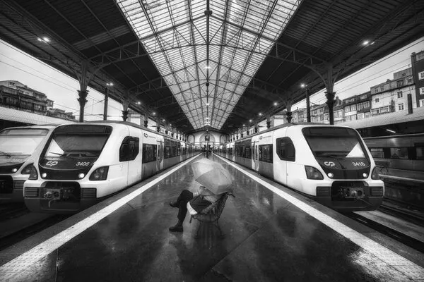 Train Station Solitude, wall art by Oskar Baglietto