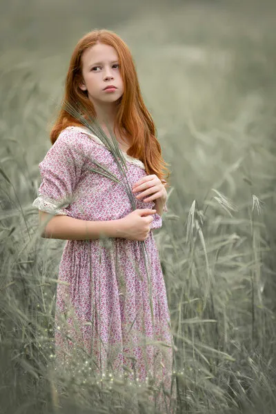 Pensive Redhead In Field, wall art by AYMAN KHRBAWE