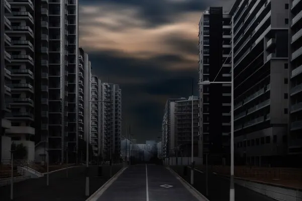 Dark Urban Twilight, wall art by Amatou T