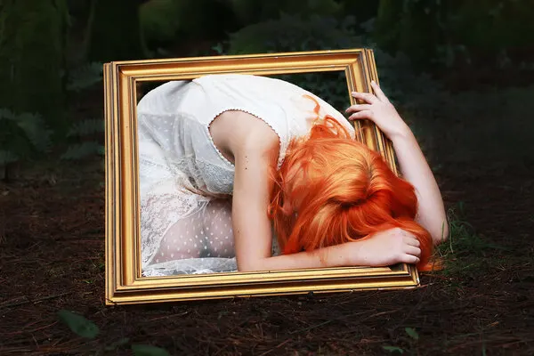 Woman In Forest Frame, wall art by Josefina Melo