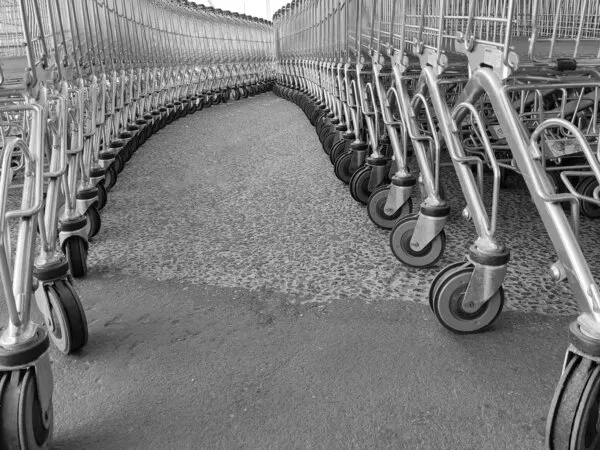 Orderly Shopping Carts, wall art by Fred Louwen