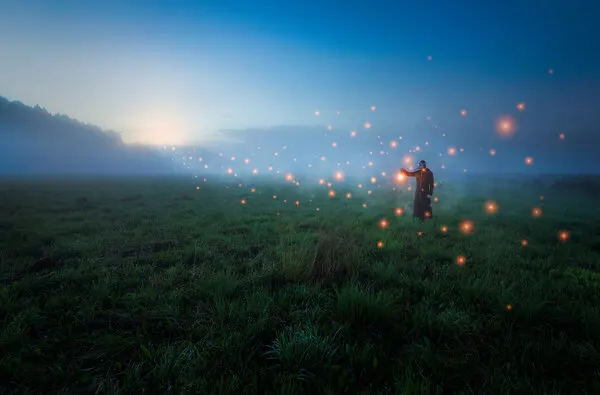 Ethereal Wizard Lights, wall art by Mika Suutari