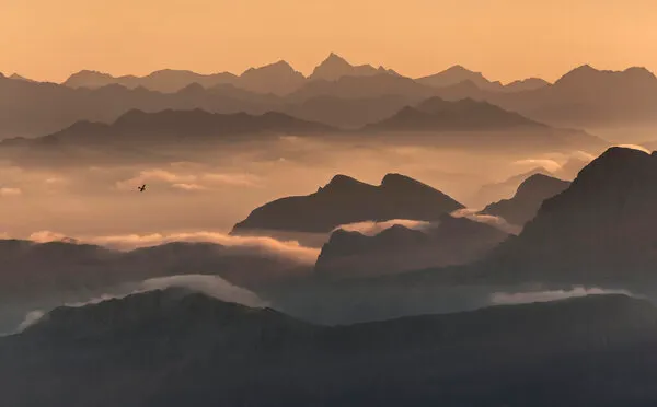 Misty Mountain Sunrise, wall art by Lazar Ioan Ovidiu