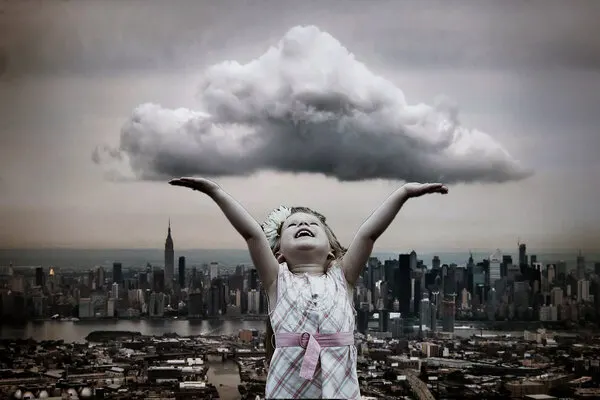 Happy Child Big Cloud, wall art by Ciupureanu Dan