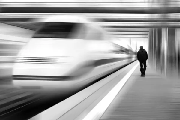 Motion Blur Train Platform, wall art by Tanja Ghirardini