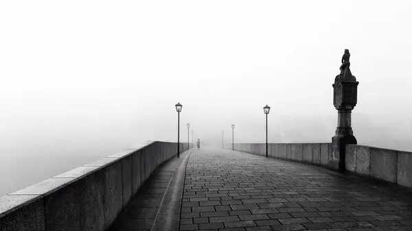 Misty Bridge Solitude, wall art by Marchevca Bogdan
