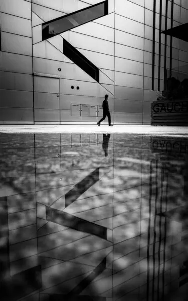 Urban Reflection Walk, wall art by Selaru Ovidiu