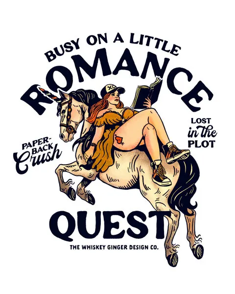 Romance Quest Bookish Smut Reader Gift, wall art by The Whiskey Ginger