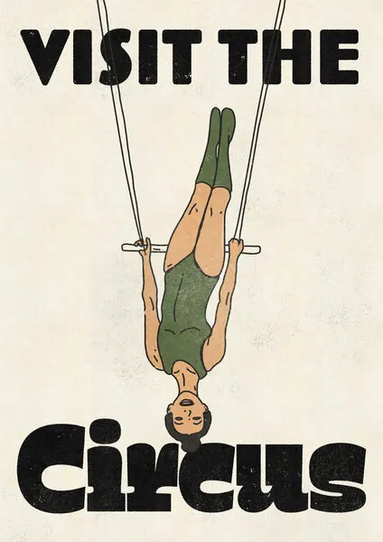 Vintage Circus Acrobat, wall art by Nicholas