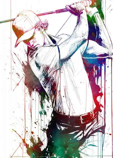 Golf Swing Dynamic, wall art by Justyna Jaszke